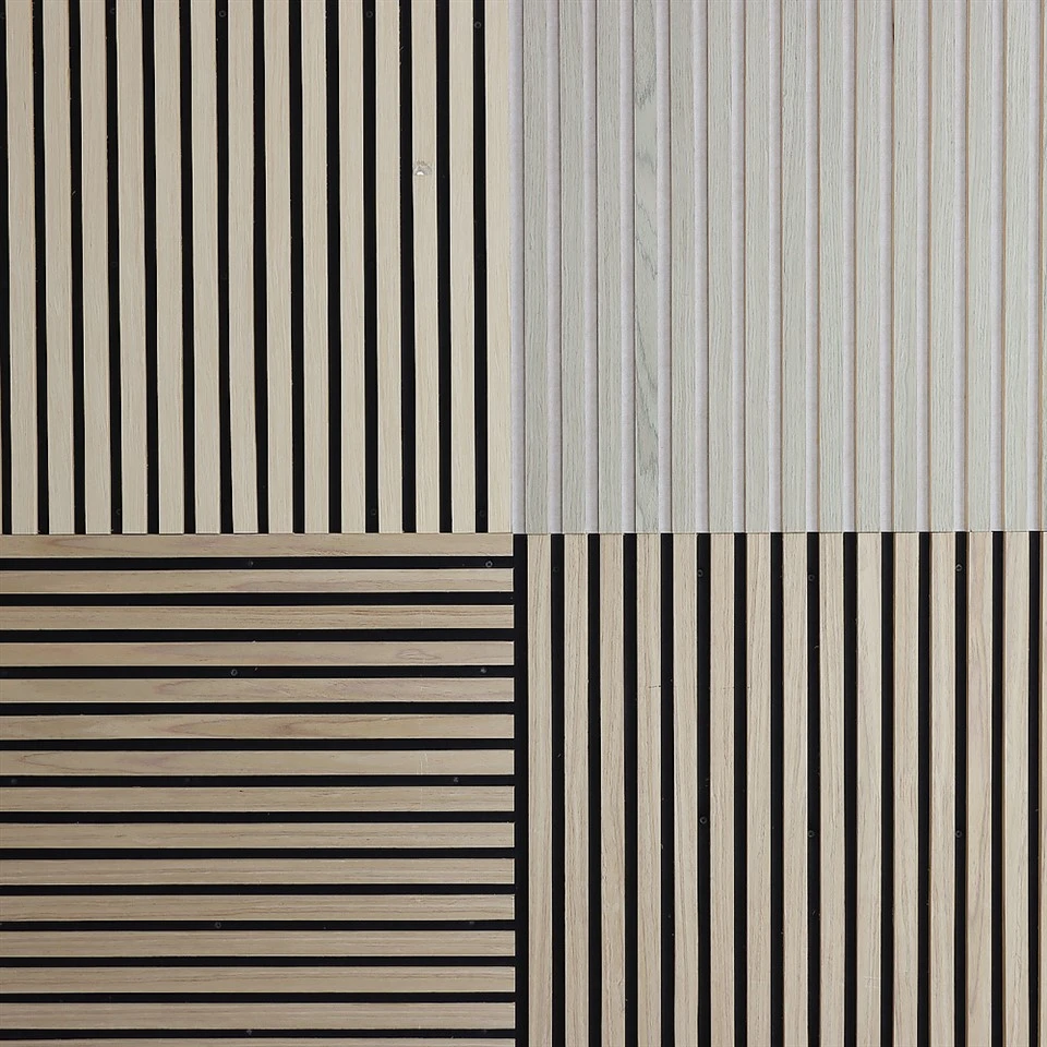 Panel dinding kayu slat akustik