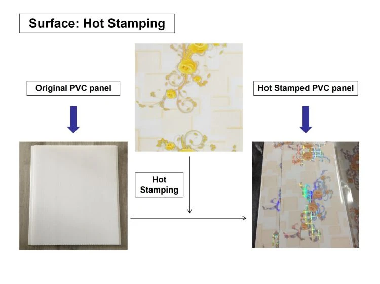 hot stamping for PVC ceiling cladding
